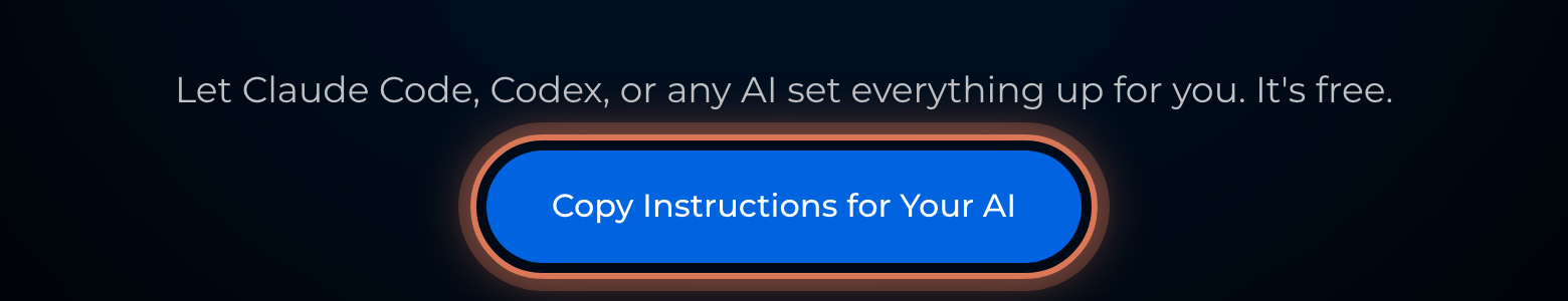 The Copy Instructions for Your AI button on the HookMyApp home page